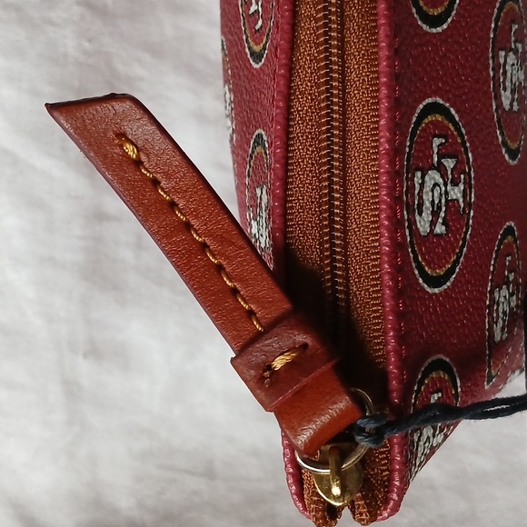 Dooney & Bourke NFL San Francisco 49ers Small Red Zipper Pouch - Picture 4 of 10